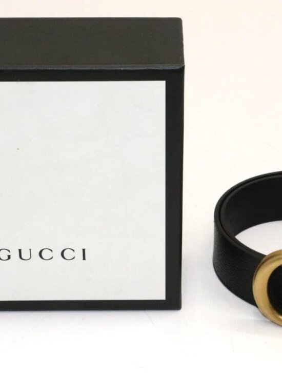 Gucci GG Marmont Men\'s wide belt 75/30 - Black/Gold main image 4